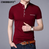 COODRONY Mandarin Collar Short