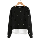 SHEIN Sweatshirt Woman Pearl Beading