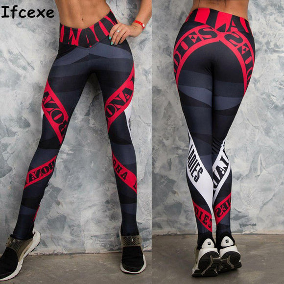 Yoga Pants Women Sexy Red Striped