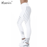 Ksenia Laser Colorful Striped Printing Elasticity