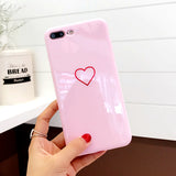 Lovely Heart Painted Phone Case For iphone