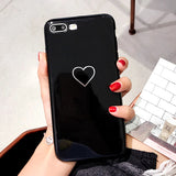 Lovely Heart Painted Phone Case For iphone