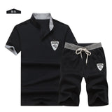 Two Piece Set Men Short Sleeve T Shirt