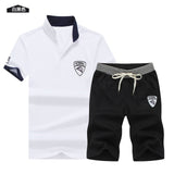 Two Piece Set Men Short Sleeve T Shirt